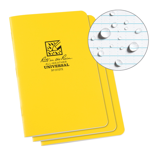 Carnet tout temps, Couverture souple, Jaune, 48 Pages, 4-5/8" , 7"  Southpoint Industrial Supply