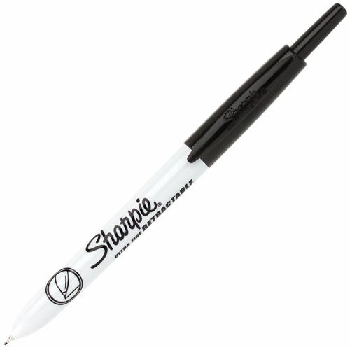 Retractable Permanent Marker, Black, Ultra Fine Tip Southpoint Industrial Supply