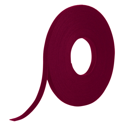 One-Wrap&reg; Fire-Retardant Fastener Tape, Hook & Loop, 25 yds x 1/2", Self-Grip, Cranberry Southpoint Industrial Supply