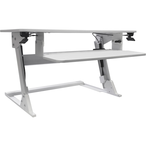 Poste de travail assis-debout Goya, Mod&egrave;le de bureau, 21" h x 35-2/5" la x 24" p, Blanc Southpoint Industrial Supply
