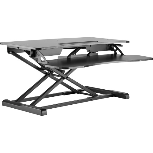Goya Sit-Stand Workstation, Desktop Unit, 22" H x 31-1/2" W x 24" D, Black Southpoint Industrial Supply