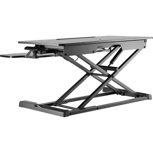 Goya Sit-Stand Workstation, Desktop Unit, 22" H x 31-1/2" W x 24" D, Black Southpoint Industrial Supply