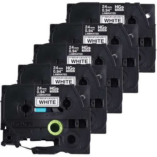 Ruban lamin&eacute;, 24 mm x 8 m, Noir sur blanc Southpoint Industrial Supply