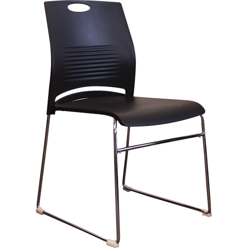 Activ Series Stacking Chairs, Plastic, 23" High, 275 lbs. Capacity, Black Southpoint Industrial Supply