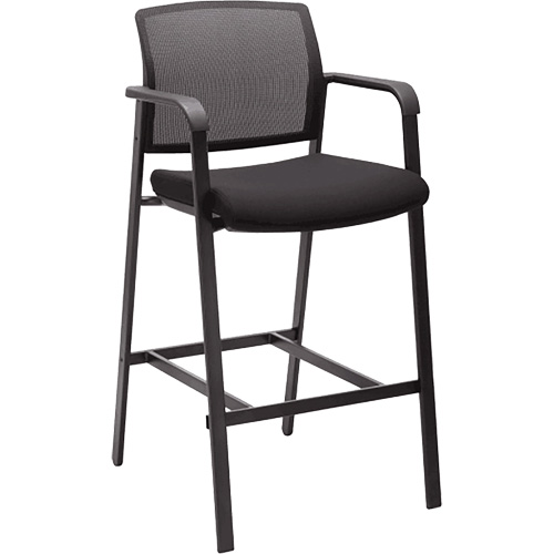 Activ Series Barstool Chair, Stationary, Fixed, 58-1/2", Mesh Seat, Black Southpoint Industrial Supply