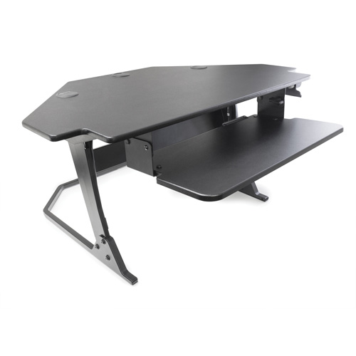 Goya Sit-Stand Corner Work Station, Desktop Unit, 20" H x 42" W x 37-4/5" D, Black Southpoint Industrial Supply