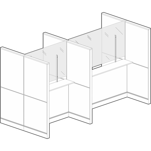 Clamp Mount Sneeze Guard, 36" W x 36" H Southpoint Industrial Supply
