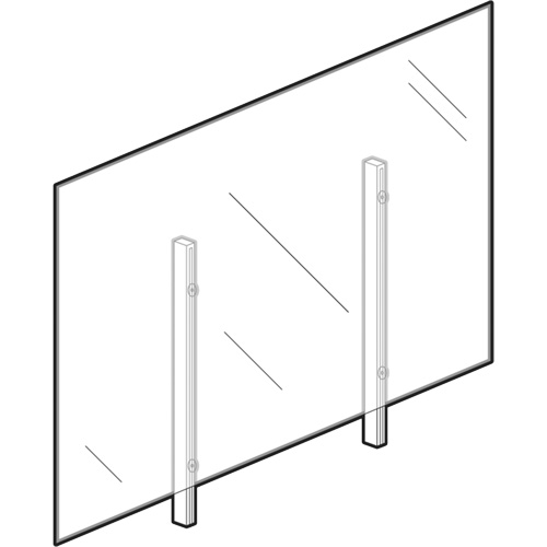 Sneeze Guard, 48" W x 36" H Southpoint Industrial Supply