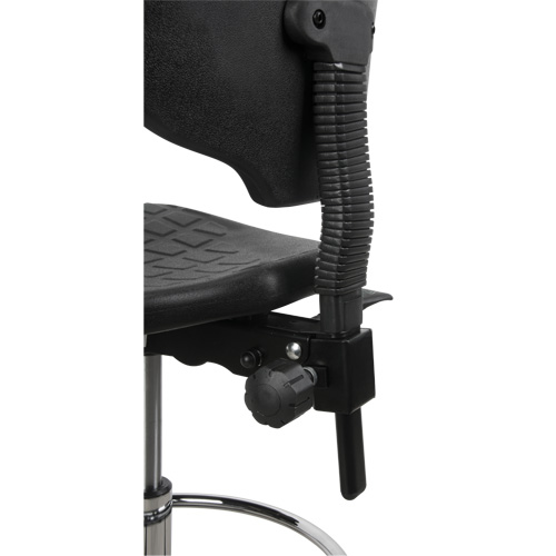 Heavy-Duty Ergonomic Stool, Stationary, Adjustable, 39” - 48”, Polyurethane Seat, Black Southpoint Industrial Supply