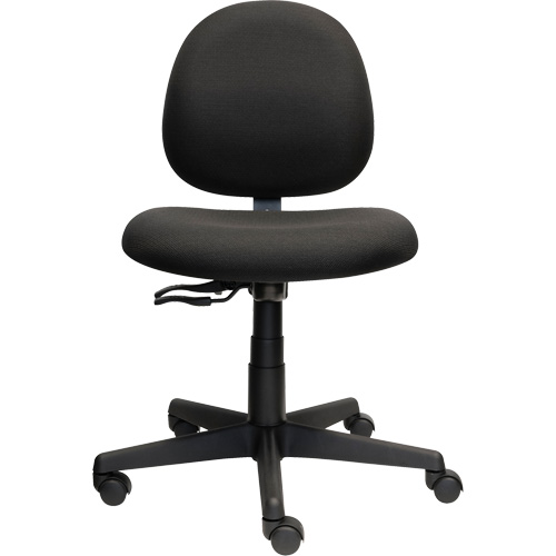 Chaise de travail &agrave; dossier bas Aspen, Tissu, Noir, Capacit&eacute; 275 lb Southpoint Industrial Supply