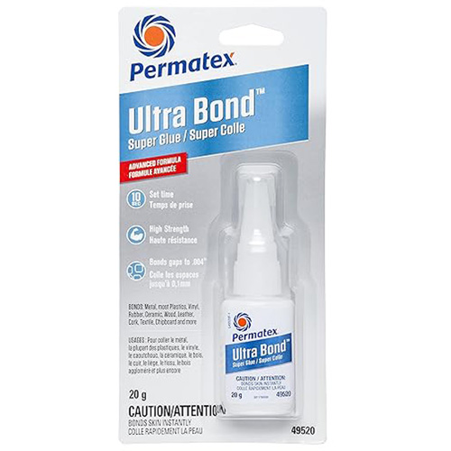 Ultra Bond Fast Drying Super Glue Adhesive, 20 g, Bottle, Clear Southpoint Industrial Supply