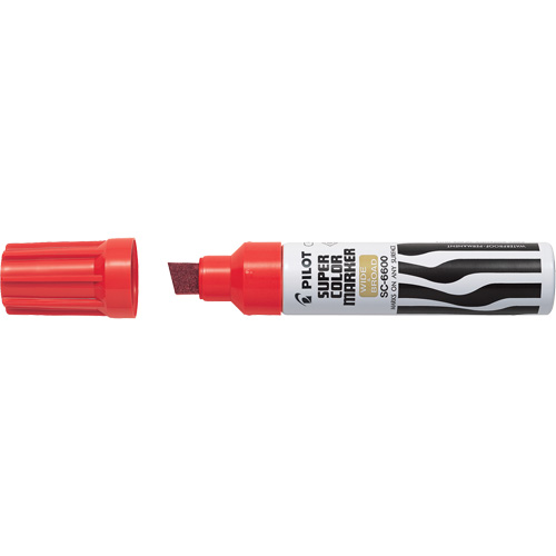 Super Colour Jumbo Permanent Marker, Red, Chisel Tip Southpoint Industrial Supply