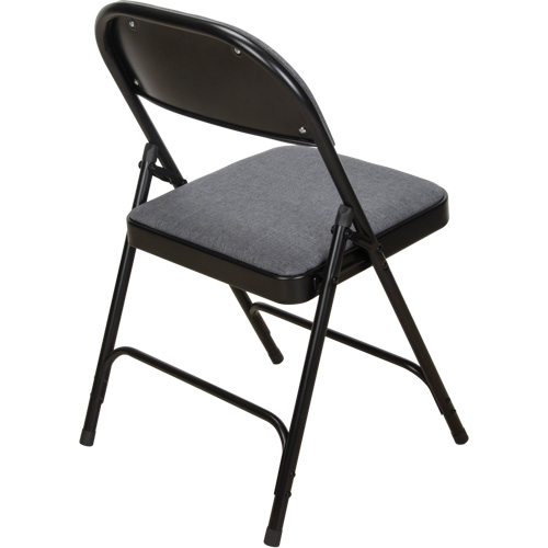 Deluxe Fabric Padded Folding Chair, Steel, Grey, 300 lbs. Weight Capacity Southpoint Industrial Supply