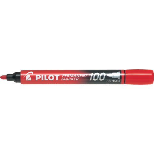 Series 100 Permanent Marker, Bullet, Red Southpoint Industrial Supply