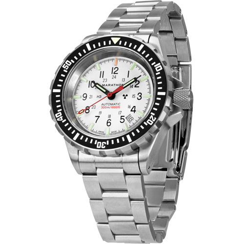 Grande montre automatique de plong&eacute;e &eacute;dition arctique GSAR avec bracelet en acier inoxydable, Num&eacute;rique, &agrave; piles, 41 mm, Argent Southpoint Industrial Supply