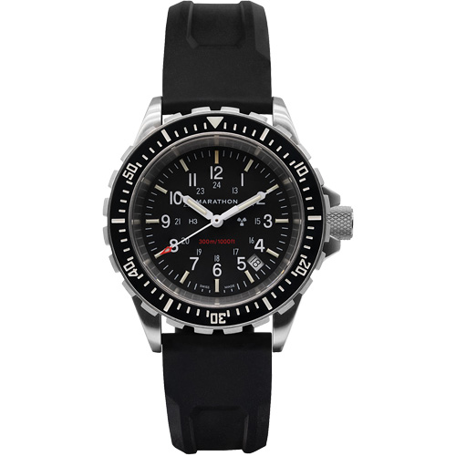 Large Diver's Quartz Watch, Digital, Battery Operated, 41 mm, Black Southpoint Industrial Supply