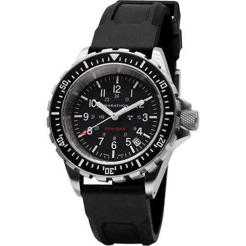 Large Diver's Quartz Watch, Digital, Battery Operated, 41 mm, Black Southpoint Industrial Supply
