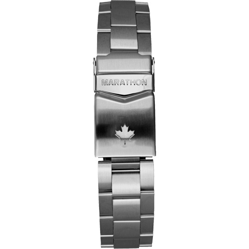 Grande montre automatique de plong&eacute;e avec feuille d'&eacute;rable gris et bracelet en acier inoxydable, Num&eacute;rique, &agrave; piles, 41 mm, Argent Southpoint Industrial Supply
