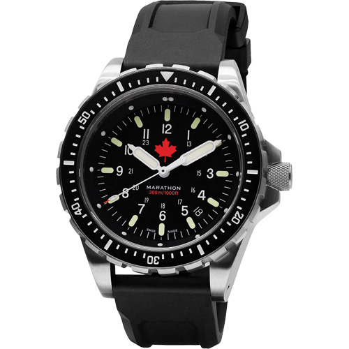 Red Maple Jumbo Diver's Quartz Watch, Digital, Battery Operated, 46 mm, Black Southpoint Industrial Supply
