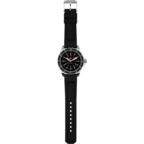 Red Maple Jumbo Diver's Quartz Watch, Digital, Battery Operated, 46 mm, Black Southpoint Industrial Supply