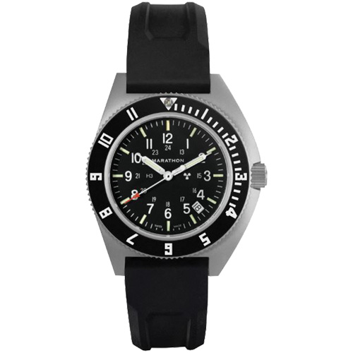 Steel Navigator with Date on Black 3-Piece Rubber Strap Kit, Digital, Battery Operated, 41 mm, Black Southpoint Industrial Supply