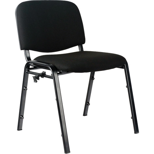 Stacking Chairs, Fabric, 32" High, 250 lbs. Capacity, Black Southpoint Industrial Supply