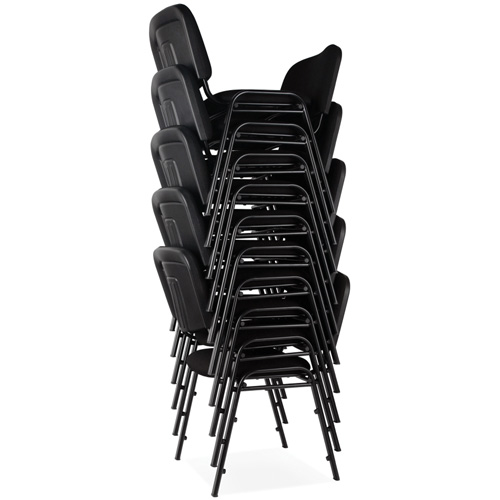 Stacking Chairs, Fabric, 32" High, 250 lbs. Capacity, Black Southpoint Industrial Supply