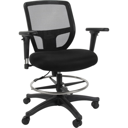 Tabouret de travail en maille, Mobile, Ajustable Hauteur, Capacit&eacute; 450 lb Southpoint Industrial Supply