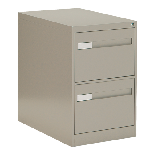 Vertical Filing Cabinet with Recessed Drawer Handles, 2 Drawers, 18.15" W x 26.56" D x 29" H, Beige Southpoint Industrial Supply