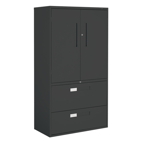 Multi-Stor Cabinet, Steel, 3 Shelves, 65-1/4" H x 36" W x 18" D, Black Southpoint Industrial Supply