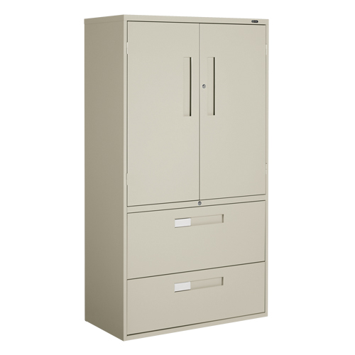 Multi-Stor Cabinet, Steel, 3 Shelves, 65-1/4" H x 36" W x 18" D, Beige Southpoint Industrial Supply