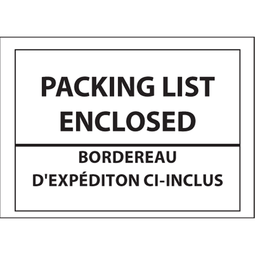 Packing List Envelopes, 4" L x 5" W, Backloading Style Southpoint Industrial Supply