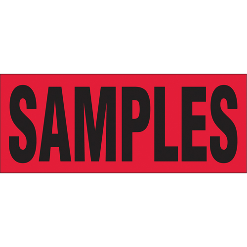 "Samples" Special Handling Labels, 5" L x 2" W, Black on Red Southpoint Industrial Supply