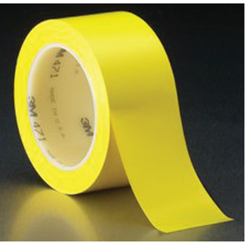 Ruban en vinyle 471, 50,8 mm (2") la x 32,9 m (108') lo, 5,3 mils, Jaune Southpoint Industrial Supply