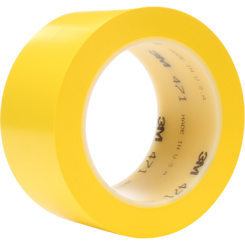 471 Vinyl Tape, 50.8 mm (2") W x 32.9 m (108') L, 5.3 mils, Yellow Southpoint Industrial Supply