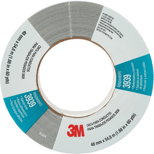 3939 Duct Tape, 9 mils, Silver, 48 mm (2") x 55 m (180') Southpoint Industrial Supply