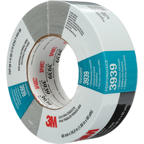 3939 Duct Tape, 9 mils, Silver, 48 mm (2") x 55 m (180') Southpoint Industrial Supply