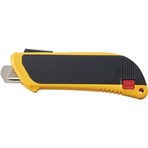 Automatic Self-Retracting Safety Knife with Guard, 10 mm, Carbon Steel, Heavy-Duty, Plastic Handle Southpoint Industrial Supply