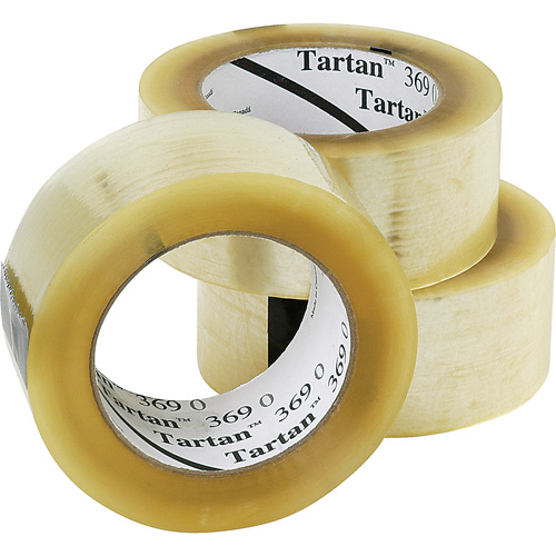 Tartan 369 Box Sealing Tape, Acrylic Adhesive, 1.6 mils, 48 mm (1-22/25") x 132 m (432') Southpoint Industrial Supply