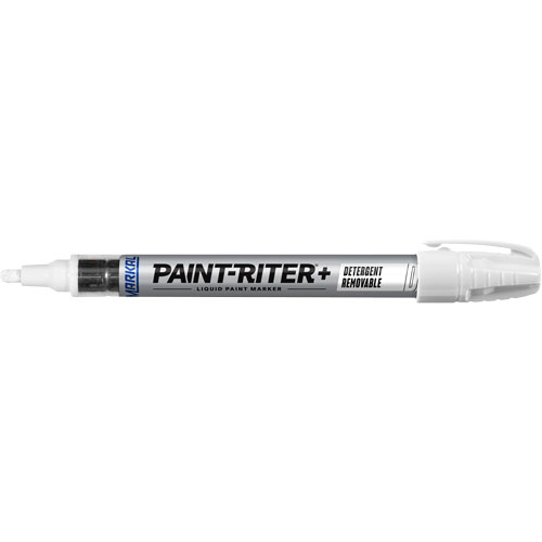 Paint-Riter&reg;+ Detergent Removable Paint Marker, Liquid, White Southpoint Industrial Supply