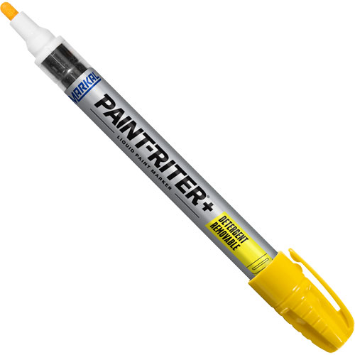 Paint-Riter&reg;+ Detergent Removable Paint Marker, Liquid, Yellow Southpoint Industrial Supply