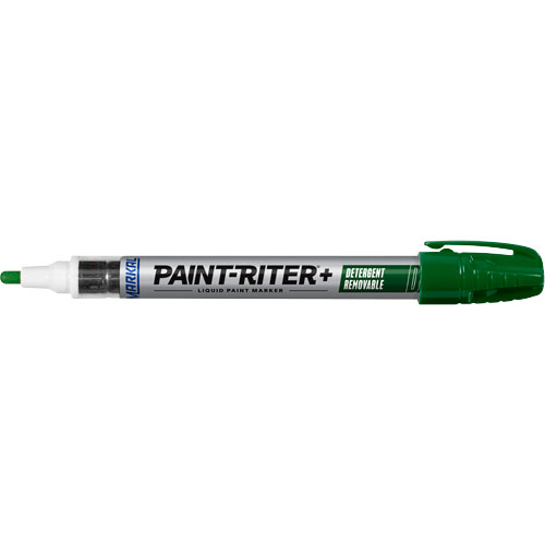 Paint-Riter&reg;+ Detergent Removable Paint Marker, Liquid, Green Southpoint Industrial Supply