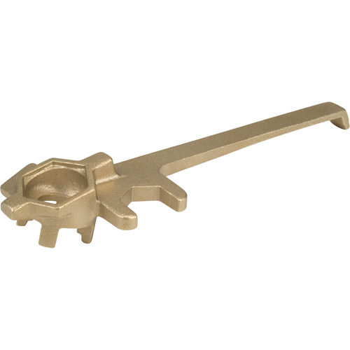 Deluxe Plug Wrenche, 1-1/4" Opening, 9" Handle, Non-sparking brass alloy Southpoint Industrial Supply