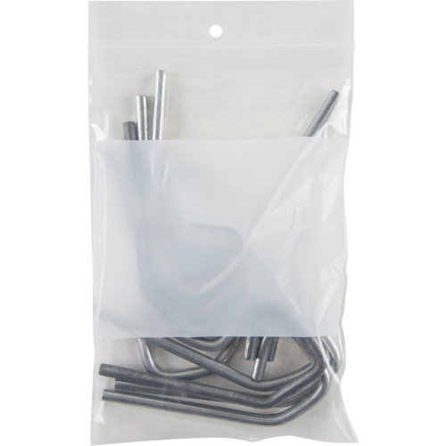 Sacs en poly avec espace inscriptible blanc, Refermable, 6" x 4", 2 mils Southpoint Industrial Supply