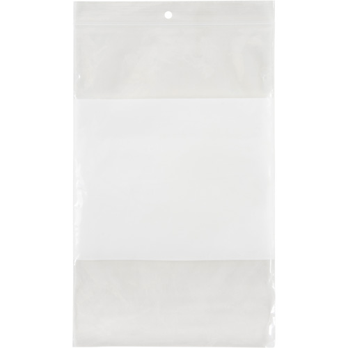 Sacs en poly avec espace inscriptible blanc, Refermable, 9" x 6", 2 mils Southpoint Industrial Supply