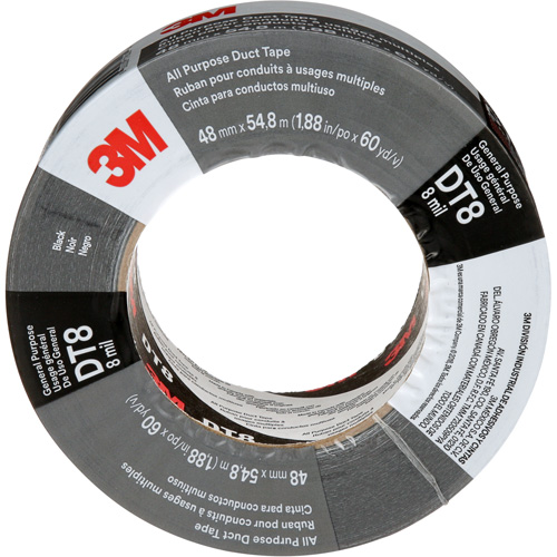Ruban adh&eacute;sif tout usage DT8, 8 mils, Noir, 48 mm (2") x 55 m (180') Southpoint Industrial Supply