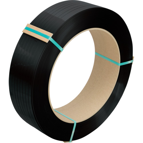 Feuillard, Polyester, 1/2" la x 5800' lo, Noir, Calibre Manuel Southpoint Industrial Supply