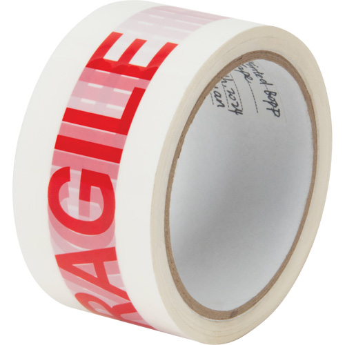 "Fragile" Box Sealing Tape, Hot Melt Adhesive, 2 mils, 48 mm (2") x 100 m (328') Southpoint Industrial Supply