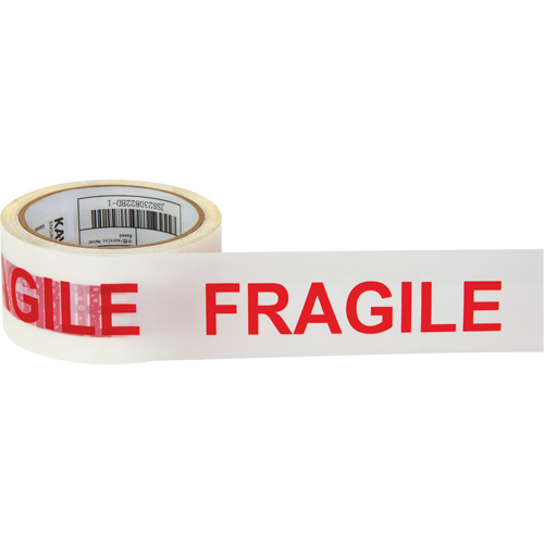 "Fragile" Box Sealing Tape, Hot Melt Adhesive, 2 mils, 48 mm (2") x 100 m (328') Southpoint Industrial Supply