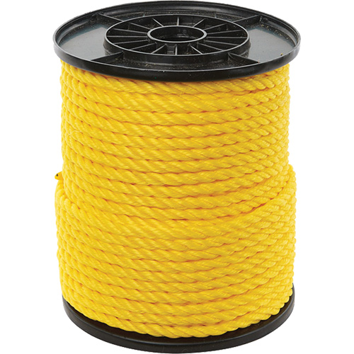 Corde torsad&eacute;e jaune &agrave; trois brins 3/8", Polypropyl&egrave;ne, 250' Southpoint Industrial Supply